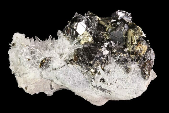 Sphalerite, Pyrite and Quartz Association - Peru #94400